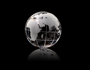 A Crystal Globe of the World